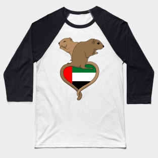 Gerbil United Arab Emirates UAE (dark) Baseball T-Shirt